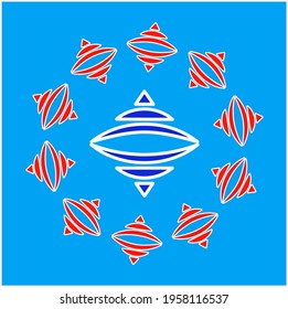  Geometric vector pattern with triangular elements. Seamless pattern with simple colors .Vector hand drawn doodle pattern.