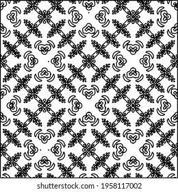 Geometric vector pattern with triangular elements. Seamless abstract ornament for wallpapers and backgrounds. Black and white colors. 