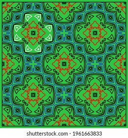 Geometric vector pattern with triangular elements. Seamless pattern with simple colors .Vector hand drawn doodle pattern.