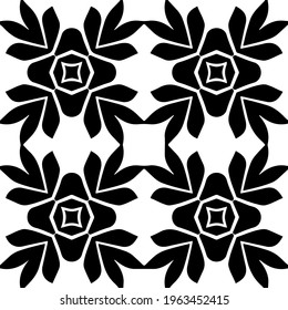  Geometric vector pattern with triangular elements. Seamless abstract ornament for wallpapers and backgrounds. Black and white colors.