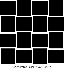  Geometric vector pattern with triangular elements. Seamless abstract ornament for wallpapers and backgrounds. Black and white colors.