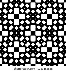  Geometric vector pattern with triangular elements. Seamless abstract ornament for wallpapers and backgrounds. Black and white colors.