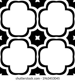  Geometric vector pattern with triangular elements. Seamless abstract ornament for wallpapers and backgrounds. Black and white colors.