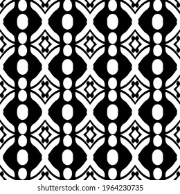  Geometric vector pattern with triangular elements. Seamless abstract ornament for wallpapers and backgrounds. Black and white colors.