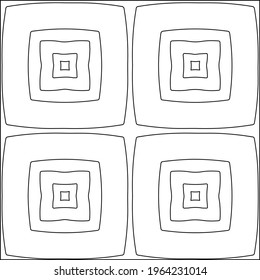  Geometric vector pattern with triangular elements. Seamless abstract ornament for wallpapers and backgrounds. Black and white colors.