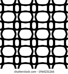  Geometric vector pattern with triangular elements. Seamless abstract ornament for wallpapers and backgrounds. Black and white colors.