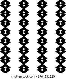  Geometric vector pattern with triangular elements. Seamless abstract ornament for wallpapers and backgrounds. Black and white colors.