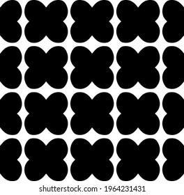  Geometric vector pattern with triangular elements. Seamless abstract ornament for wallpapers and backgrounds. Black and white colors.