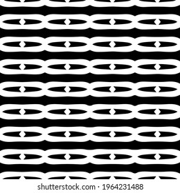  Geometric vector pattern with triangular elements. Seamless abstract ornament for wallpapers and backgrounds. Black and white colors.
