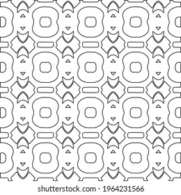  Geometric vector pattern with triangular elements. Seamless abstract ornament for wallpapers and backgrounds. Black and white colors.