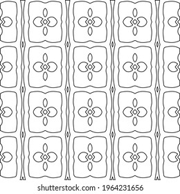  Geometric vector pattern with triangular elements. Seamless abstract ornament for wallpapers and backgrounds. Black and white colors.