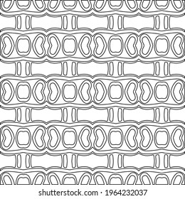  Geometric vector pattern with triangular elements. Seamless abstract ornament for wallpapers and backgrounds. Black and white colors.