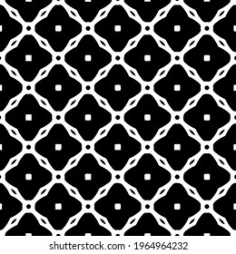 Geometric vector pattern with triangular elements. Seamless abstract ornament for wallpapers and backgrounds. Black and white colors.