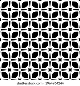 Geometric vector pattern with triangular elements. Seamless abstract ornament for wallpapers and backgrounds. Black and white colors.