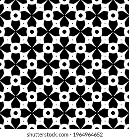 Geometric vector pattern with triangular elements. Seamless abstract ornament for wallpapers and backgrounds. Black and white colors.