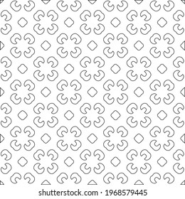 Geometric vector pattern with triangular elements. Seamless abstract ornament for wallpapers and backgrounds. Black and white colors.