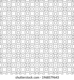 Geometric vector pattern with triangular elements. Seamless abstract ornament for wallpapers and backgrounds. Black and white colors.