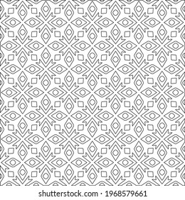 
Geometric vector pattern with triangular elements. Seamless abstract ornament for wallpapers and backgrounds. Black and white colors.