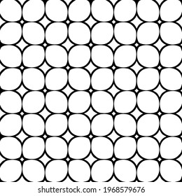 Geometric vector pattern with triangular elements. Seamless abstract ornament for wallpapers and backgrounds. Black and white colors.