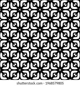 Geometric vector pattern with triangular elements. Seamless abstract ornament for wallpapers and backgrounds. Black and white colors.
