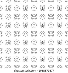 Geometric vector pattern with triangular elements. Seamless abstract ornament for wallpapers and backgrounds. Black and white colors.