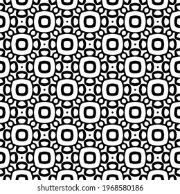 Geometric vector pattern with triangular elements. Seamless abstract ornament for wallpapers and backgrounds. Black and white colors.
