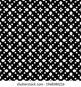 Geometric vector pattern with triangular elements. Seamless abstract ornament for wallpapers and backgrounds. Black and white colors.
