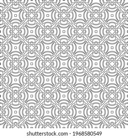 Geometric vector pattern with triangular elements. Seamless abstract ornament for wallpapers and backgrounds. Black and white colors.