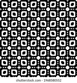 Geometric vector pattern with triangular elements. Seamless abstract ornament for wallpapers and backgrounds. Black and white colors.
