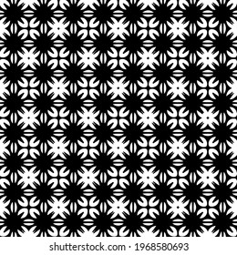 Geometric vector pattern with triangular elements. Seamless abstract ornament for wallpapers and backgrounds. Black and white colors.
