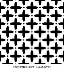 Geometric vector pattern with triangular elements. Seamless abstract ornament for wallpapers and backgrounds. Black and white colors.
