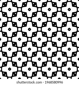 Geometric vector pattern with triangular elements. Seamless abstract ornament for wallpapers and backgrounds. Black and white colors.
