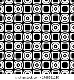 Geometric vector pattern with triangular elements. Seamless abstract ornament for wallpapers and backgrounds. Black and white colors.
