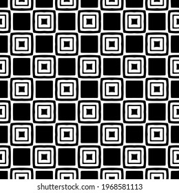 Geometric vector pattern with triangular elements. Seamless abstract ornament for wallpapers and backgrounds. Black and white colors.
