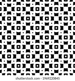 Geometric vector pattern with triangular elements. Seamless abstract ornament for wallpapers and backgrounds. Black and white colors.