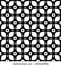 Geometric vector pattern with triangular elements. Seamless abstract ornament for wallpapers and backgrounds. Black and white colors.