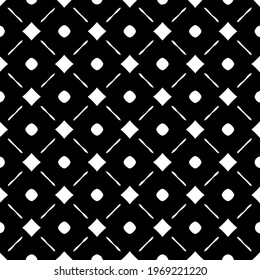 Geometric vector pattern with triangular elements. Seamless abstract ornament for wallpapers and backgrounds. Black and white colors.