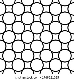 Geometric vector pattern with triangular elements. Seamless abstract ornament for wallpapers and backgrounds. Black and white colors.