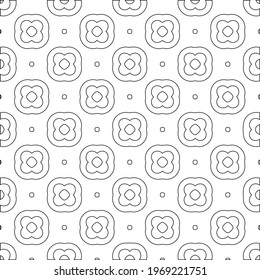 Geometric vector pattern with triangular elements. Seamless abstract ornament for wallpapers and backgrounds. Black and white colors.