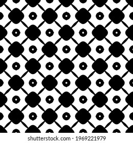 Geometric vector pattern with triangular elements. Seamless abstract ornament for wallpapers and backgrounds. Black and white colors.