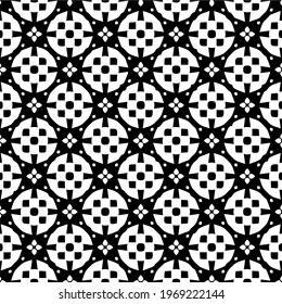 Geometric vector pattern with triangular elements. Seamless abstract ornament for wallpapers and backgrounds. Black and white colors.