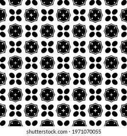  Geometric vector pattern with triangular elements. abstract ornament for wallpapers and backgrounds. Black and white colors.