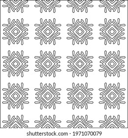 Geometric vector pattern with triangular elements. abstract ornament for wallpapers and backgrounds. Black and white colors.
