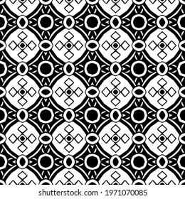 Geometric vector pattern with triangular elements. abstract ornament for wallpapers and backgrounds. Black and white colors.
