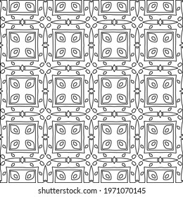  Geometric vector pattern with triangular elements. abstract ornament for wallpapers and backgrounds. Black and white colors.