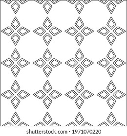  Geometric vector pattern with triangular elements. abstract ornament for wallpapers and backgrounds. Black and white colors.