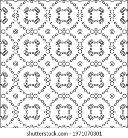  Geometric vector pattern with triangular elements. abstract ornament for wallpapers and backgrounds. Black and white colors.