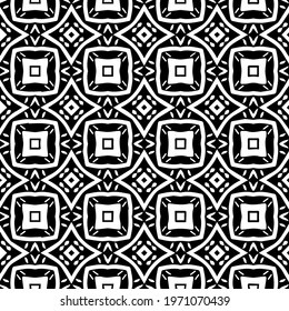 Geometric vector pattern with triangular elements. abstract ornament for wallpapers and backgrounds. Black and white colors.
