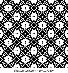 Geometric vector pattern with triangular elements. abstract ornament for wallpapers and backgrounds. Black and white colors.
