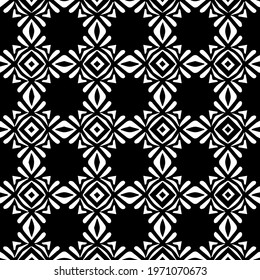  Geometric vector pattern with triangular elements. abstract ornament for wallpapers and backgrounds. Black and white colors.